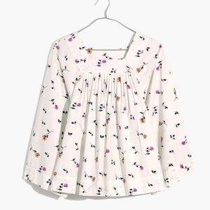 Madewell Square-Neck Top in Sweet Blossoms XXS